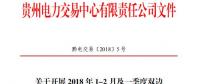 貴州2018年1-2月及一季度雙邊協(xié)商直接交易展開(kāi)