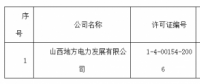 關于準予山西地方電力發(fā)展有限公司承裝（修、試）電力設施許可證許可公示（2018）第15號