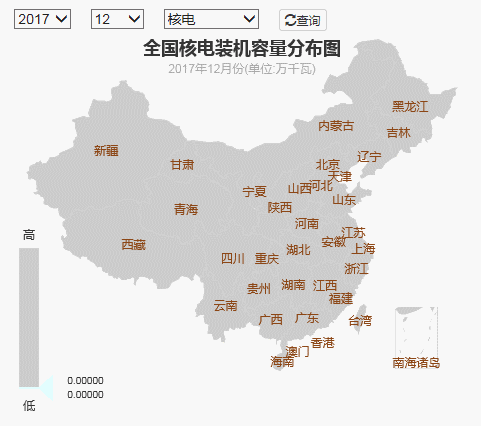 2017年全國電力發(fā)電，電力裝機版圖