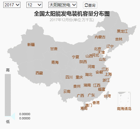 2017年全國電力發(fā)電，電力裝機版圖