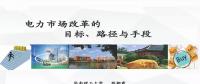 電力市場(chǎng)改革的目標(biāo)、路徑與手段