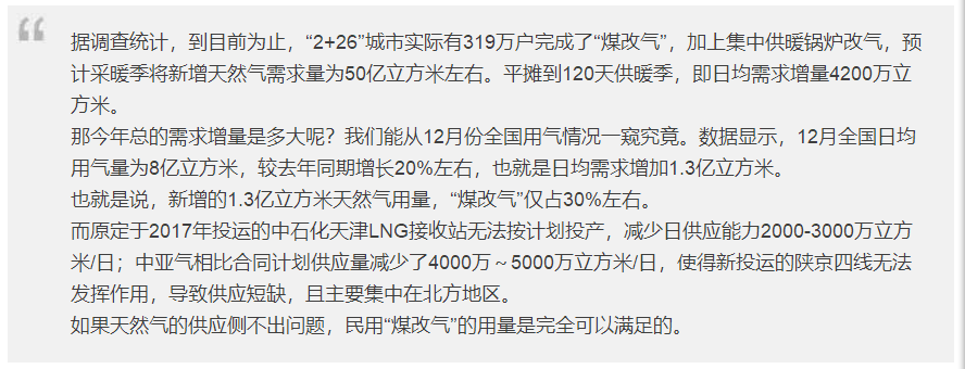 “氣荒”這口鍋，煤改氣不全背