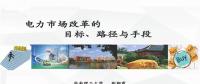 PPT | 電力市場(chǎng)改革的目標(biāo)、路徑與手段