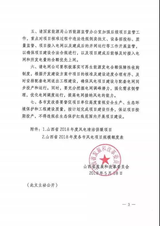 96個項目！山西省正式印發(fā)2018年度風(fēng)電開發(fā)建設(shè)方案