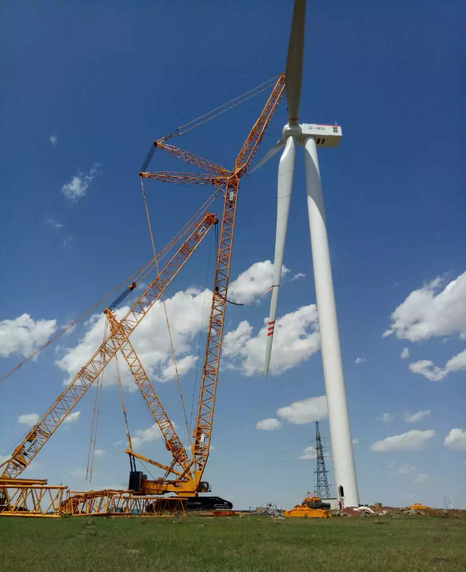 陸上風(fēng)電重器：三一重能第一臺3.4MW風(fēng)電機(jī)組順利完成吊裝！